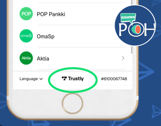 Esimerkki Trustlyn pankkilistasta